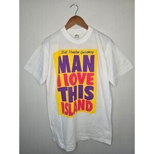 Vintage Sint Maarten Guavaberry Shirt L MAN I LOVE THIS SLAND 90s Tropical Tee